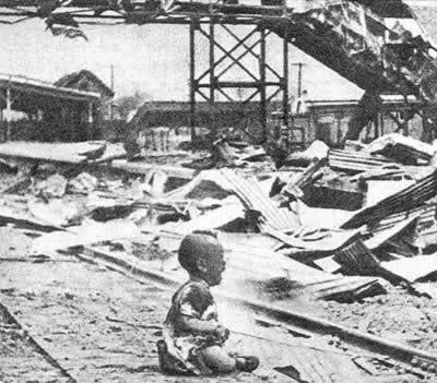 日機轟炸上海，平民死傷無數