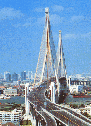 世界第一斜拉橋——楊浦大橋建成