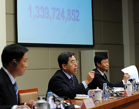 第六次全國人口普查中國內地總人口達13.39億