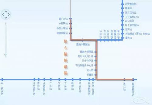 前埔樞紐站-廈門北站運行路線圖