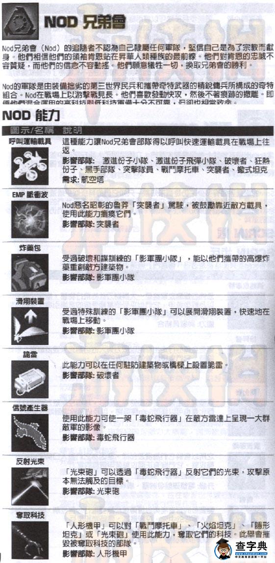 《命令與征服3泰伯利亞戰(zhàn)爭(zhēng)》國家nod完全資料7