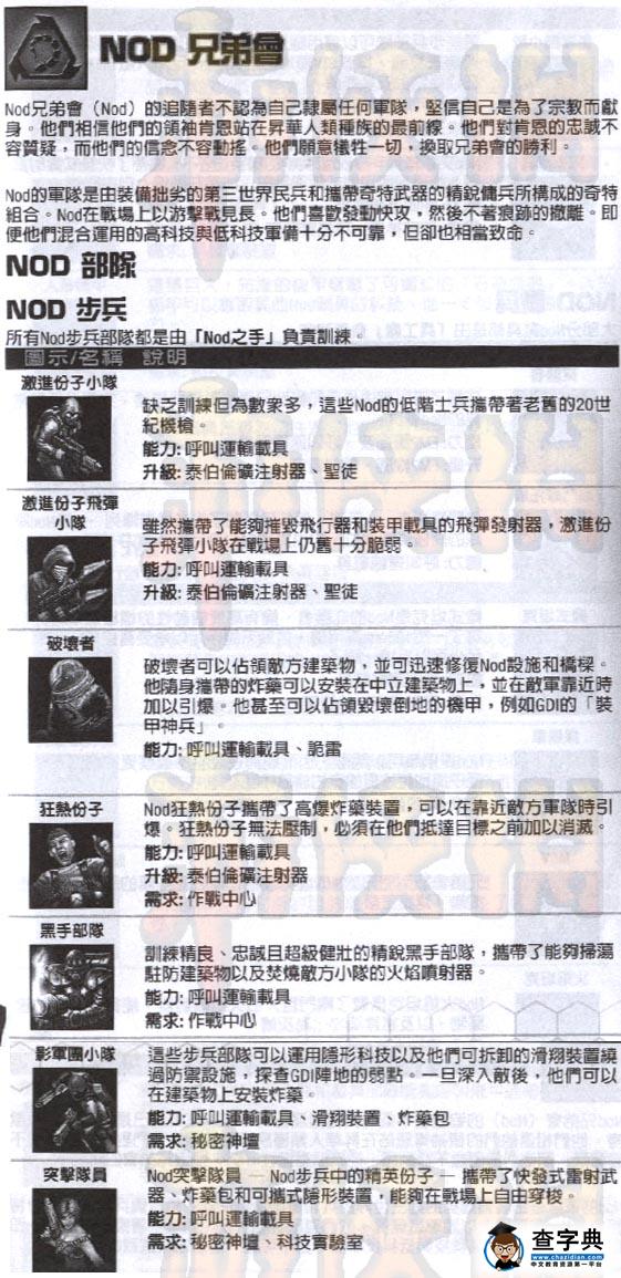 《命令與征服3泰伯利亞戰(zhàn)爭(zhēng)》國家nod完全資料2
