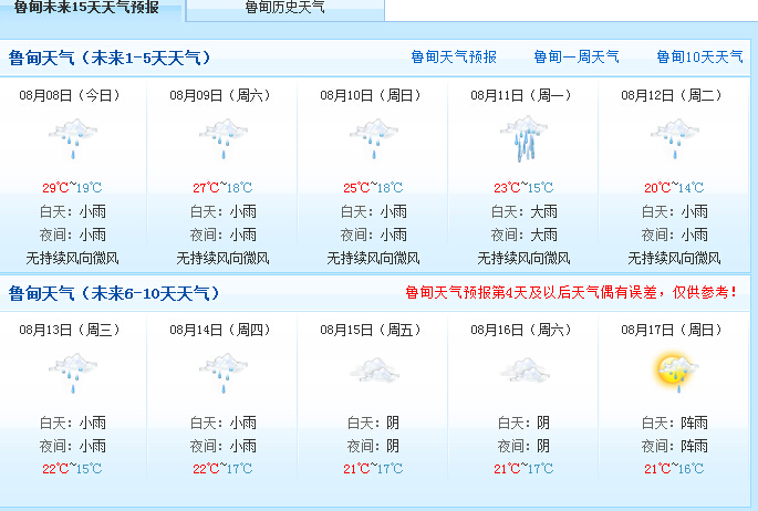 云南昭通魯甸縣震區天氣預報