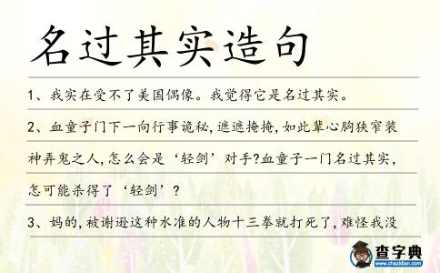 名過其實(shí)造句