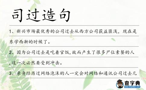 司過造句