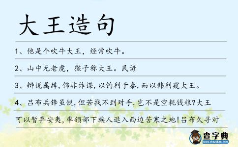 大王造句