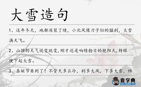 大雪造句