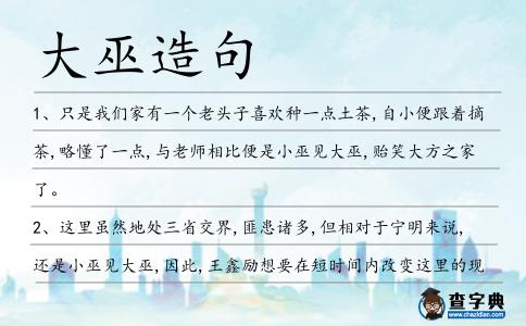 大巫造句