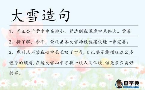 大雪造句