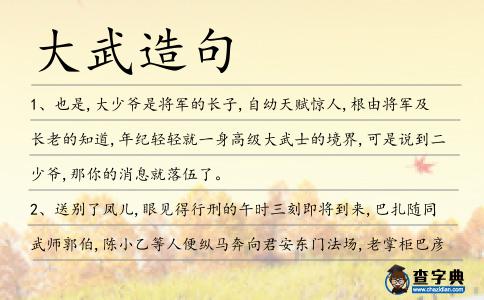 大武造句