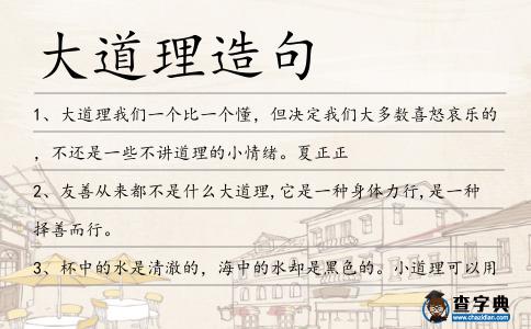 大道理造句