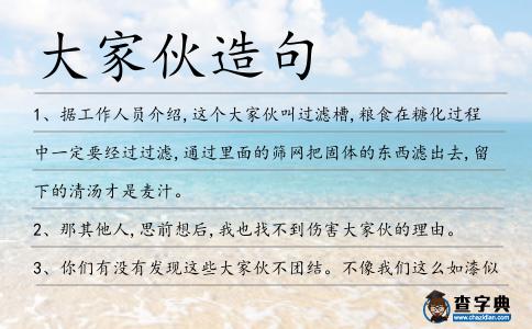 大家伙造句