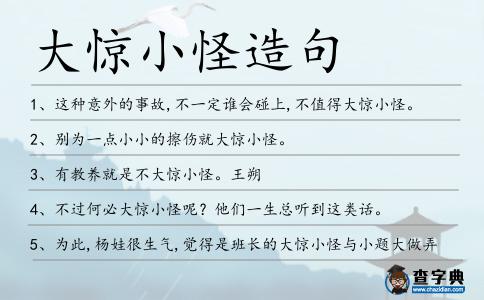 大驚小怪造句