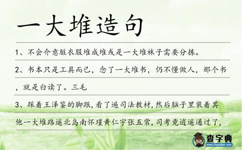 一大堆造句