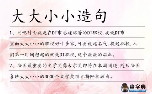 大大小小造句