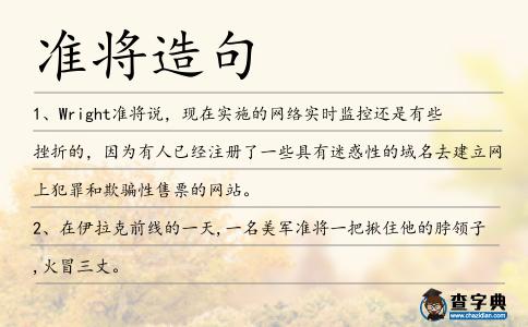 準將造句