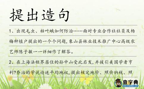 提出造句