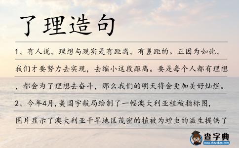 了理造句