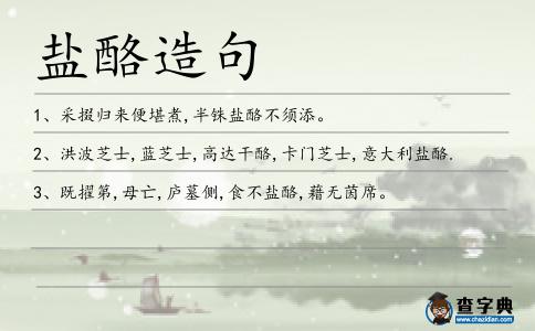 鹽酪造句