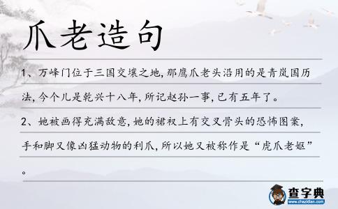 爪老造句