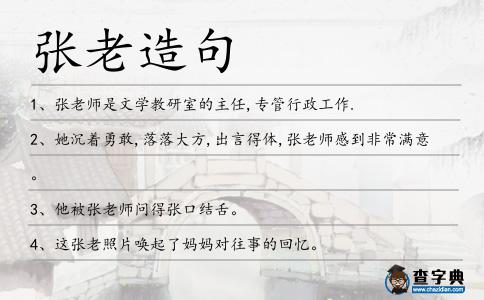 張老造句