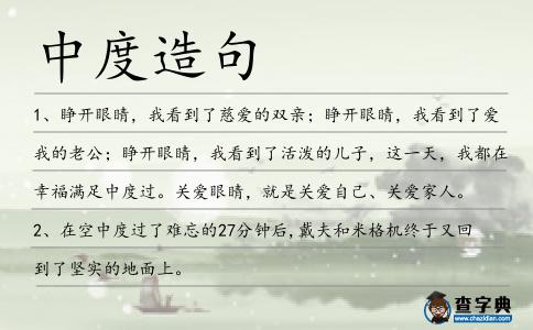 中度造句