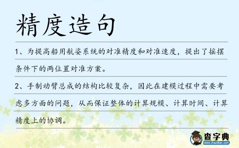 精度造句