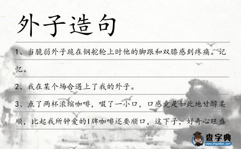 外子造句