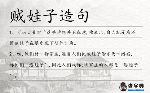 賊娃子造句