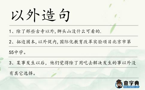 以外造句