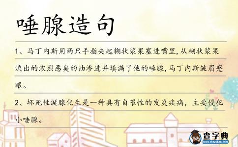唾腺造句