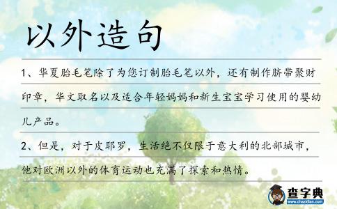 以外造句