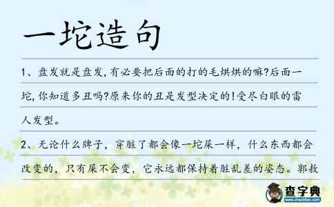 一坨造句