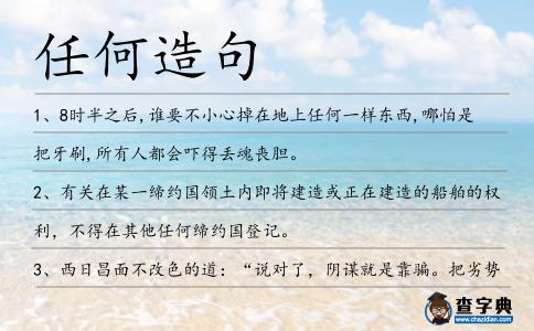 任何造句