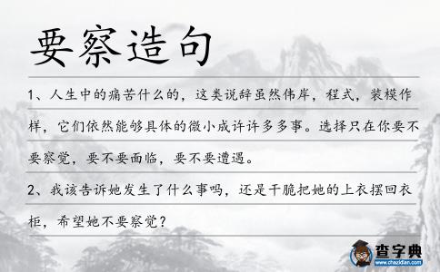 要察造句