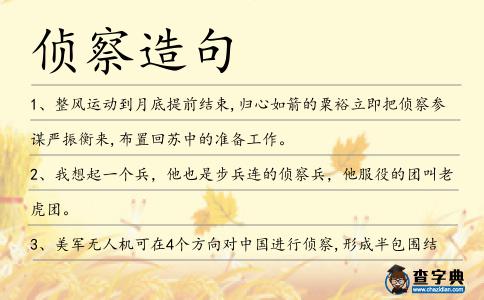偵察造句