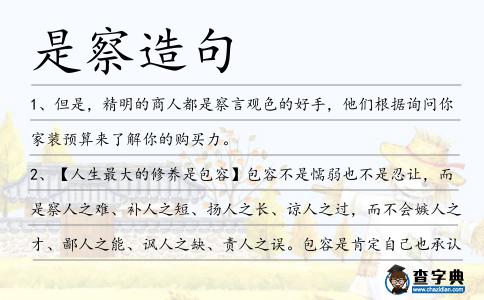 是察造句