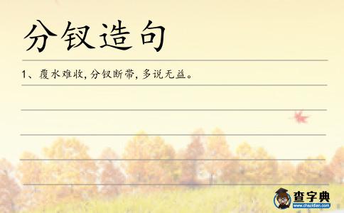 分釵斷帶造句