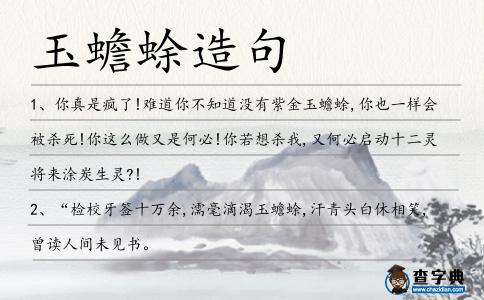 玉蟾蜍造句