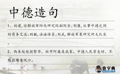 中德造句