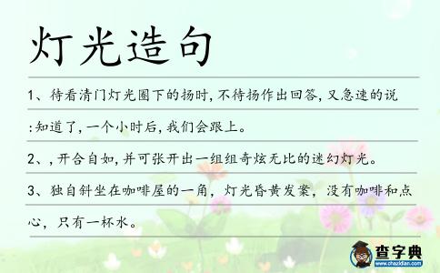 燈光造句