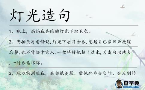 燈光造句