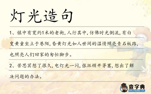 燈光造句