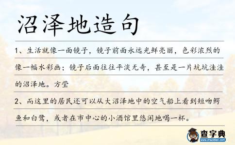 沼澤地造句