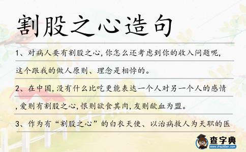 割股之心造句