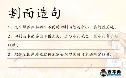 割面造句