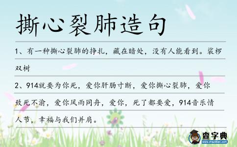撕心裂肺造句