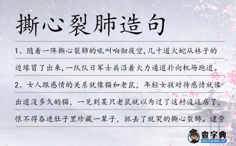 撕心裂肺造句