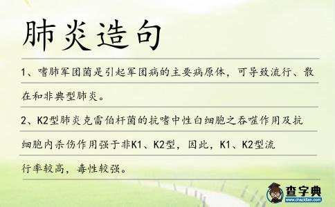 肺炎造句