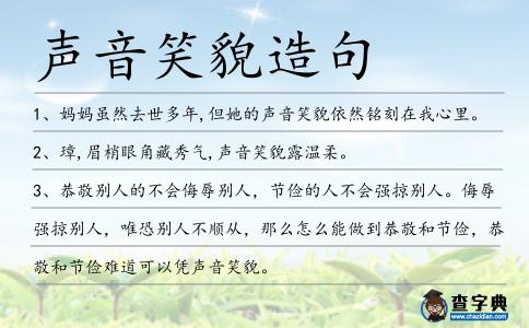 聲音笑貌造句